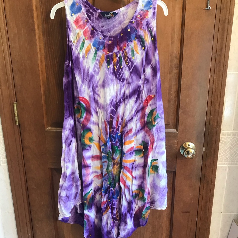 Tie dye flowy dress
